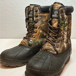 Magellan Outdoors Men's Camo Waterproof Duck Boots - Brown/Green size 9